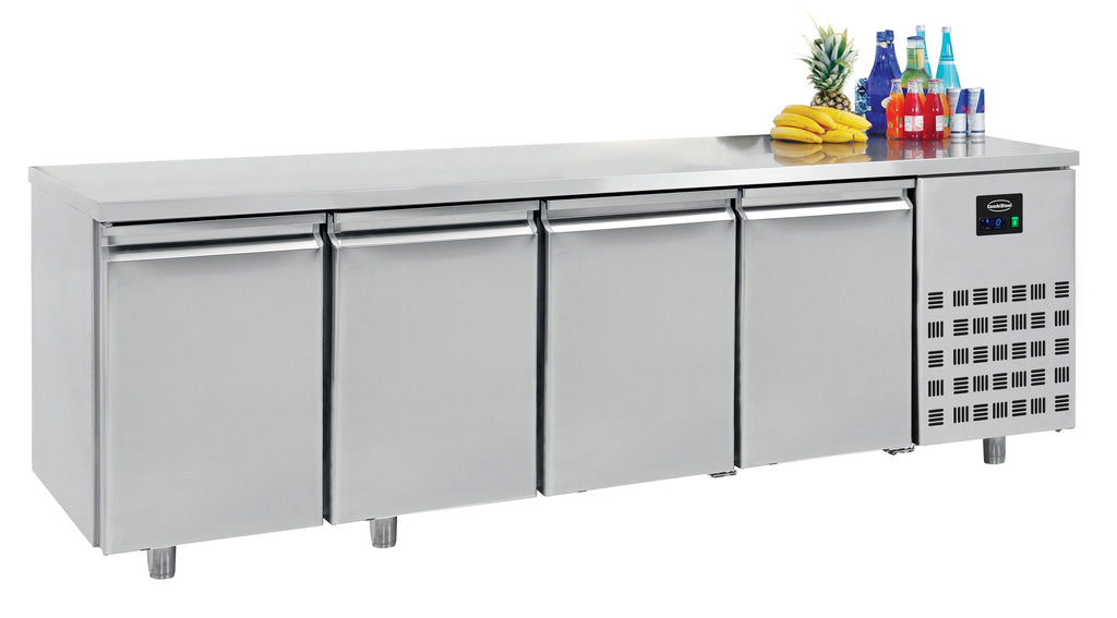 Combisteel 4 Four Door Stainless Steel Counter Fridge 632Ltr - 7489.5510 Refrigerated Counters - Four Door Combisteel   