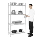 Combisteel 4 Tier Chrome Wire Shelving Rack Kit 900mm Wide - 7530.0005 Chrome Wire Shelving and Racking Combisteel   