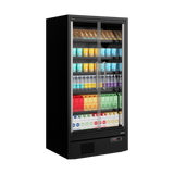 Tefcold Galaxy Full Glass Door Multideck 1018mm Wide Black - GP10FGD Refrigerated Merchandisers Tefcold   