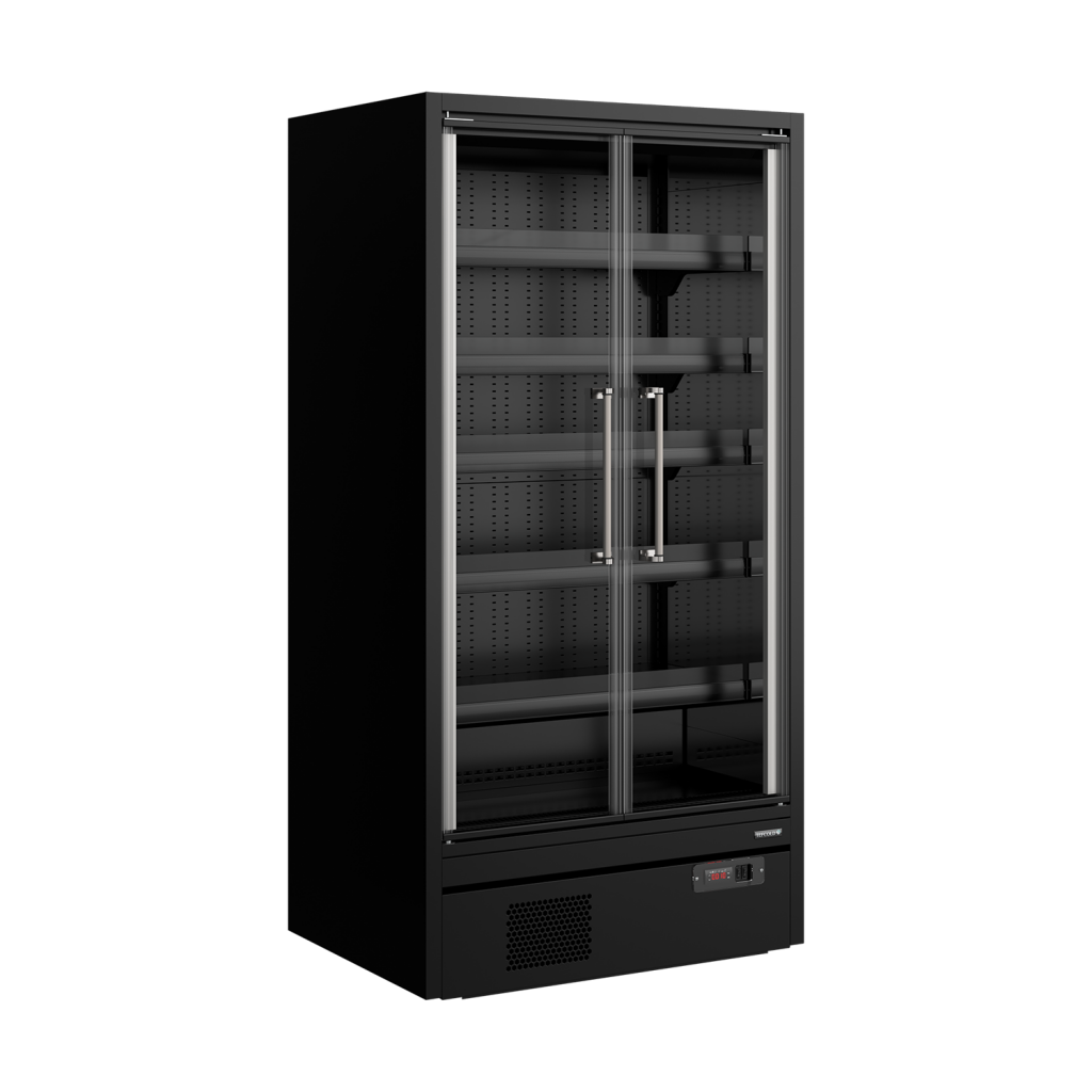 Tefcold Galaxy Full Glass Door Multideck 1018mm Wide Black - GP10FGD Refrigerated Merchandisers Tefcold   