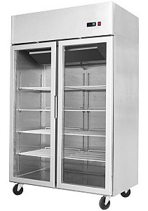 Atosa Stainless Steel Two Glass Door Freezer - YCF9408 Upright Glass Door Freezers ATOSA   