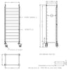 Combisteel Stainless Steel Baking Tray Trolley 600x400 - 7490.0255 GN & Racking Trolleys Combisteel   