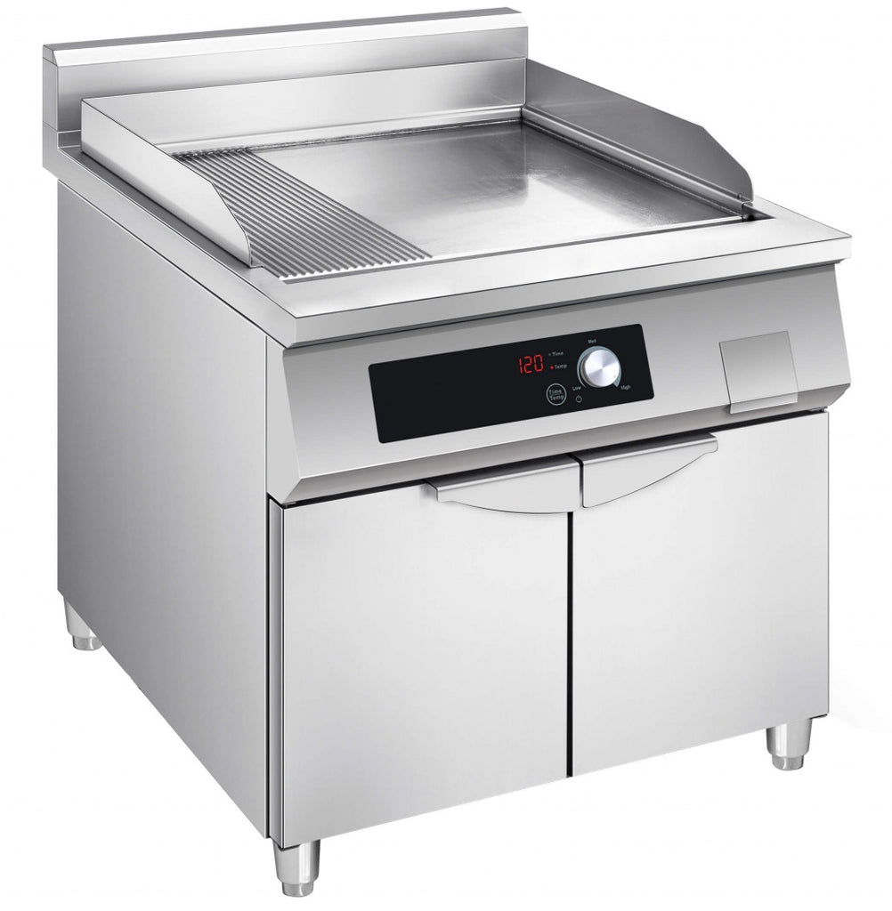 Empire Commercial Floor Standing Induction Griddle 800mm Wide 10kw - EMP-IG Electric Griddles Empire   