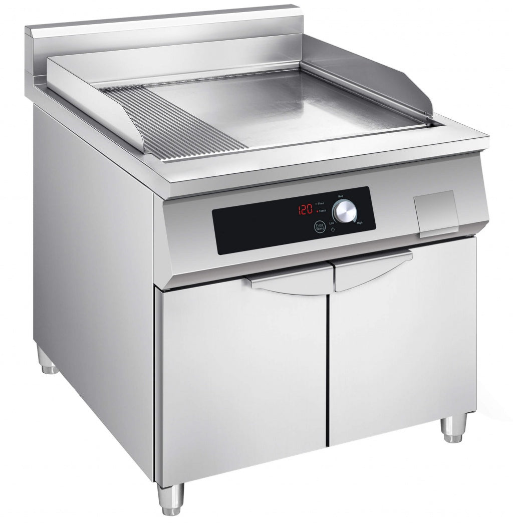 Empire Commercial Floor Standing Induction Griddle 800mm Wide 10kw - EMP-IG Electric Griddles Empire   