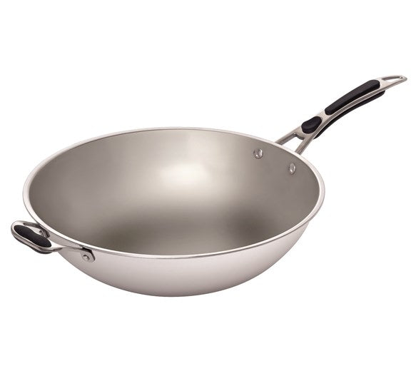 Empire Induction Ready Stainless Steel Wok Pan - EMP-IND-WOK-54 Induction Pans & Woks Empire   