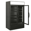 Tefcold Double Glass Door Bottle Cooler Merchandiser Fridge - FSC1200H-BLACK Upright Double Door Bottle Coolers Tefcold   