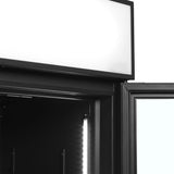 Tefcold Double Glass Door Bottle Cooler Merchandiser Fridge - FSC1200H-BLACK