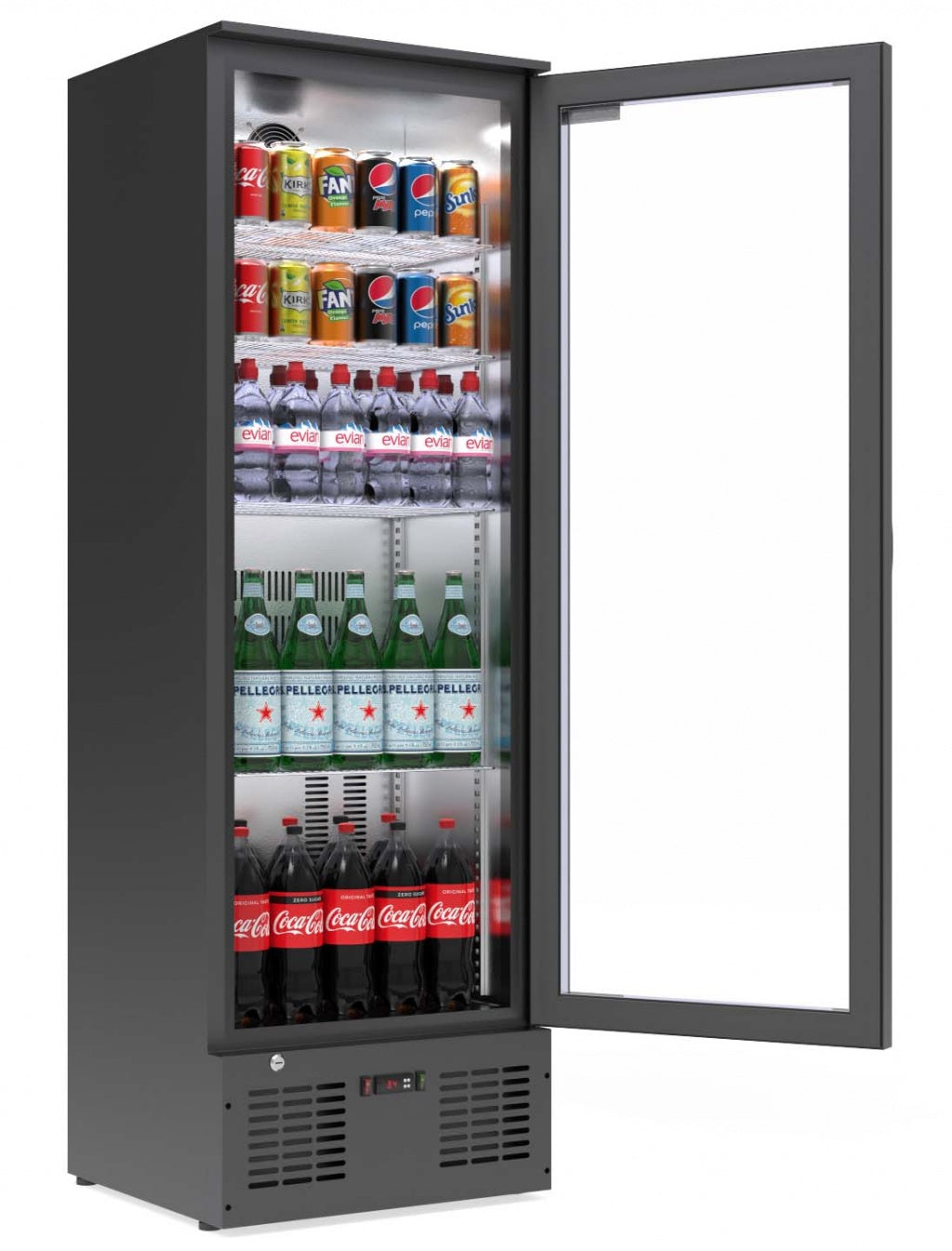 Empire Upright Single Door Back Bar Bottle Cooler Fridge 295 Litre C