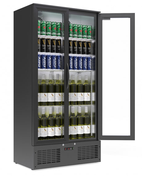 Empire Upright Double Door Back Bar Bottle Cooler Fridge 466 Litre - CL-510H Upright Double Door Bottle Coolers Empire   