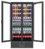 Empire Double Door Upright Back Bar Bottle Cooler – 466L Commercial Display Fridge | CL-510H Upright Double Door Bottle Coolers Empire