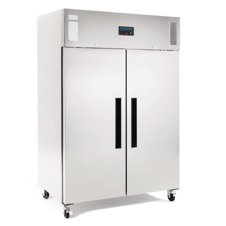 Polar Double Door Fridge Stainless Steel 1200Ltr - G594 Refrigeration Uprights - Double Door Polar   