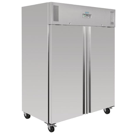 Polar Heavy Duty Double Door Fridge Stainless Steel 1300Ltr - U634 Refrigeration Uprights - Double Door Polar   