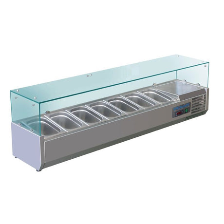 Polar Refrigerated Counter Top Servery Prep Unit 7x 1/4GN - G609 VRX Topping Units Polar   
