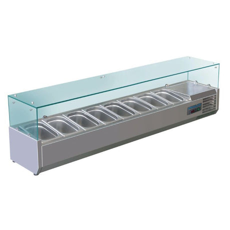 Polar Refrigerated Counter Top Servery Prep Unit 8x 1/4GN - G610 VRX Topping Units Polar   