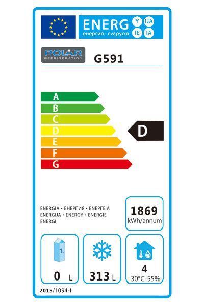 Polar Single Door Slimline Freezer 440 Ltr - G591 Refrigeration Uprights - Single Door Polar   