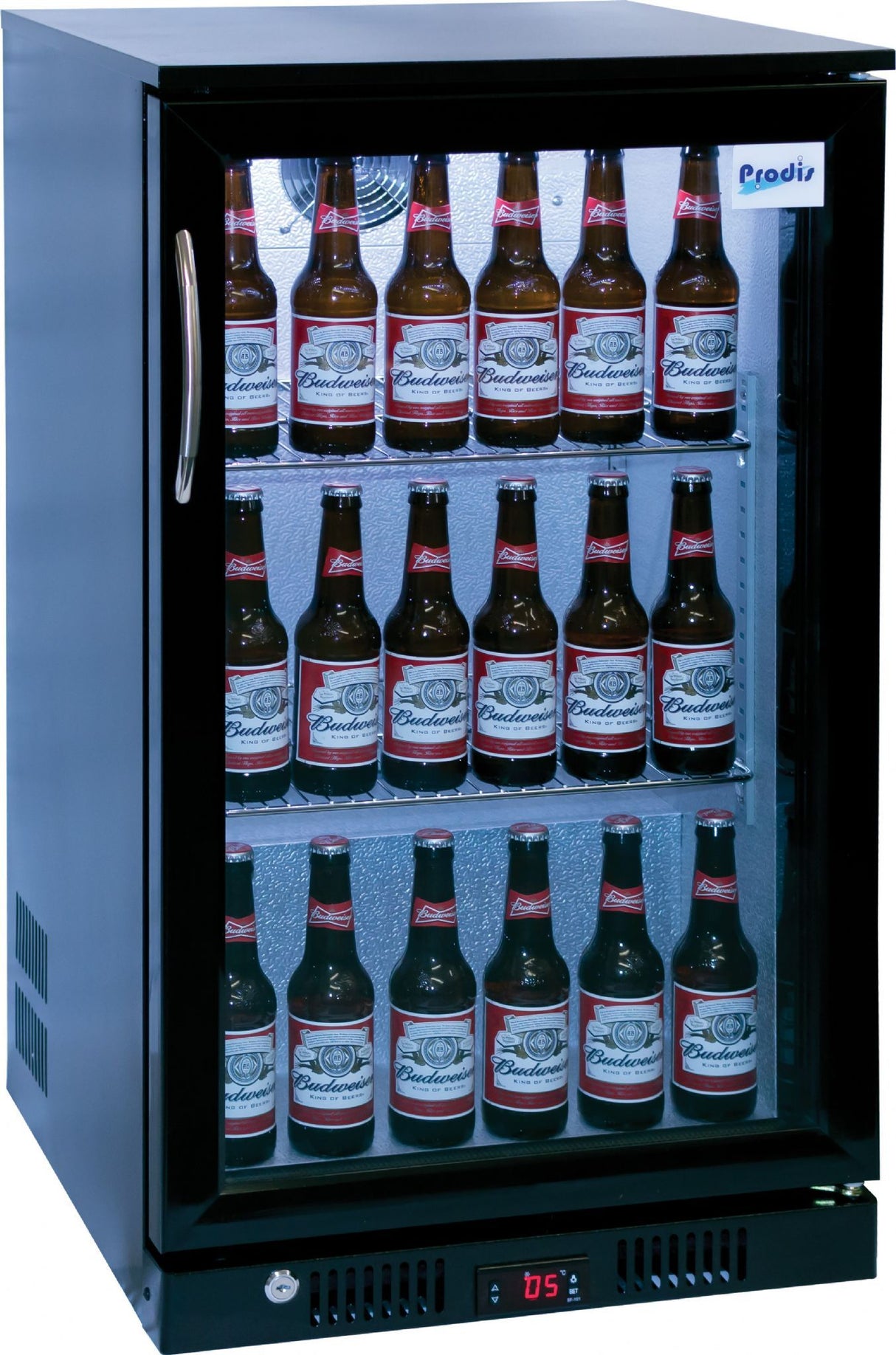 Prodis NT1SLIM-HC single door bottle cooler black finish Single Door Bottle Coolers Prodis   