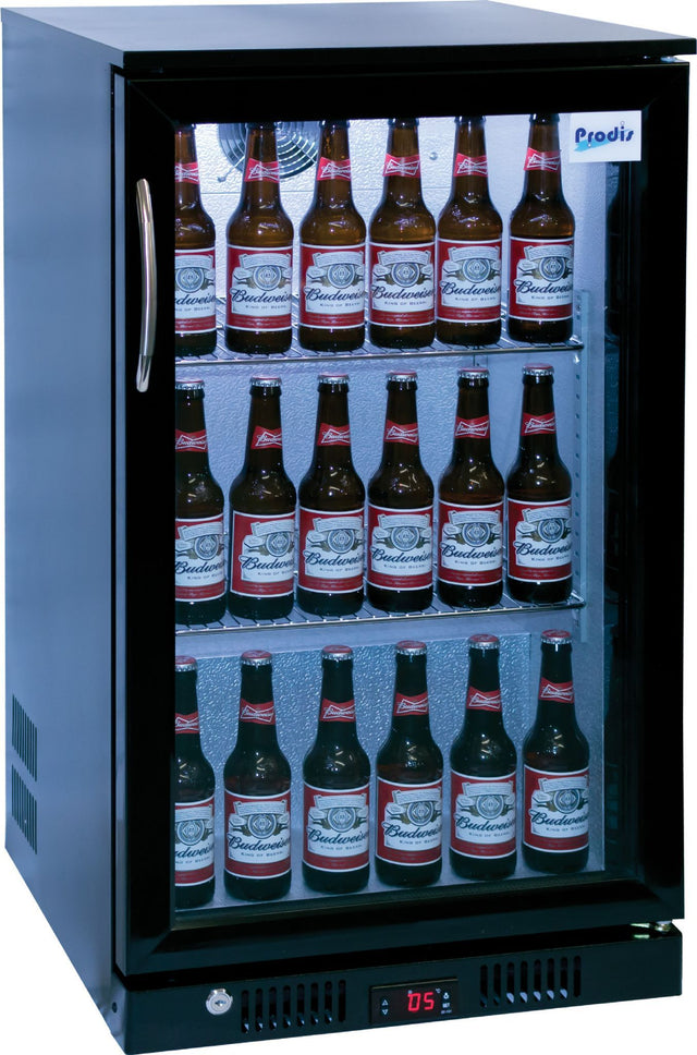 Prodis NT1SLIM-HC single door bottle cooler black finish Single Door Bottle Coolers Prodis   