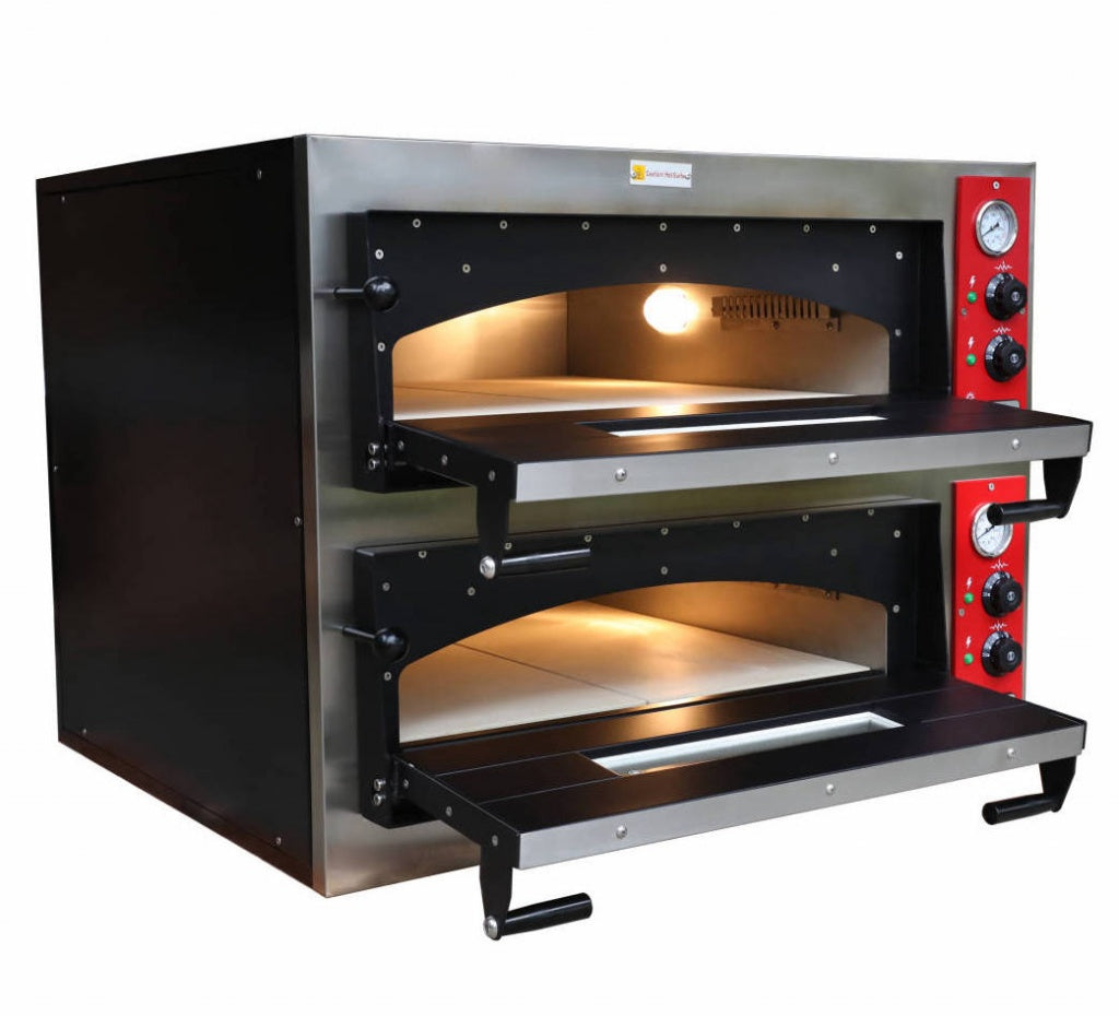 Empire Forno Premium Twin Deck Electric Pizza Oven 8 x 12 Inch - EMP-TDPO Twin Deck Pizza Ovens Empire   