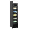 Tefcold Slimline Black Glass Door Merchandiser - FSC175H Upright Single Door Bottle Coolers Tefcold   
