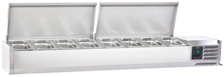 Sterling Pro Cobus Topping Well Stainless Steel Lid 8 x GN1/4 - SPT1800-330-SS VRX Topping Units Sterling Pro   