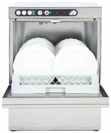 Adler 500mm Basket Dishwasher With Drain Pump Softener and Chemical Pump 18 Plates Dishwashers Adler   