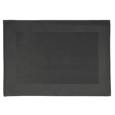 APS PVC Placemat Fine Band Frame Black (Pack of 6) - GL610