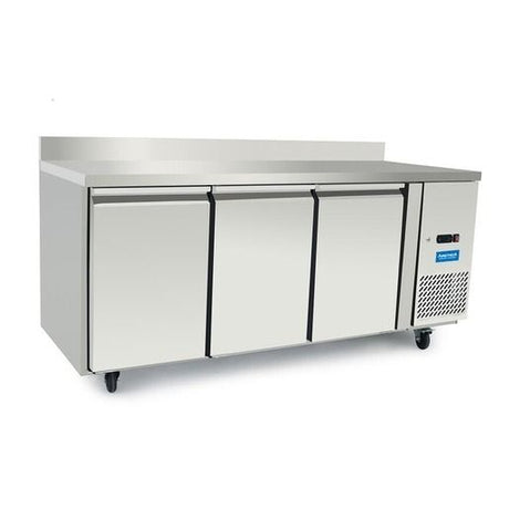 Arctica 3 Door Refrigerated Prep Counter with Upstand - HEF141 Refrigerated Counters - Triple Door Arctica   