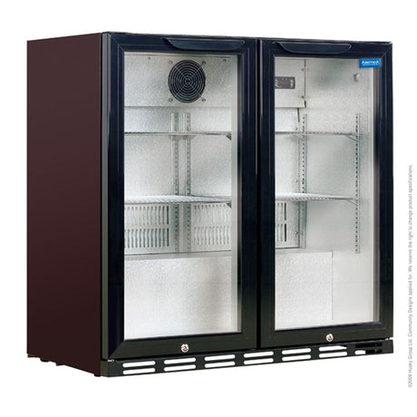 Arctica Double Door Black Bottle Cooler - HEC816 Double Door Bottle Coolers Arctica   