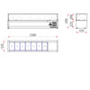 Blizzard 1/4 Gastronorm Prep Top With Glass Cover 1500mm - TOP1500-14CR VRX Topping Units Blizzard   
