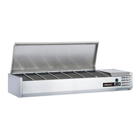 Blizzard 1/4 Gastronorm Prep Top With Hinged Lid 1500mm(W) - TOP1500-14EN VRX Topping Units Blizzard   