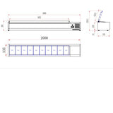 Blizzard 1/4 Gastronorm Prep Top With Hinged Lid 2000mm(W) - TOP2000-14EN VRX Topping Units Blizzard   