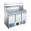 Blizzard 3 Door Compact Gastronorm Pizza Prep Counter 368L - BCC3PIZZA Pizza Prep Counters - 3 Door Blizzard   