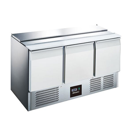 Blizzard 3 Dr Compact Gn Saladette With Cutting Board 368L - BSP3 Saladette Counters Blizzard   