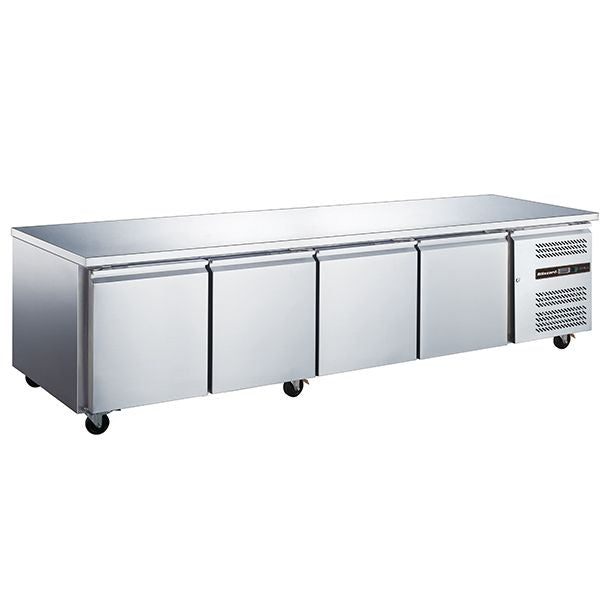 Blizzard 4 Door Gn1/1 Counter Without Upstand 553L - HBC4NU Refrigerated Counters - Four Door Blizzard   