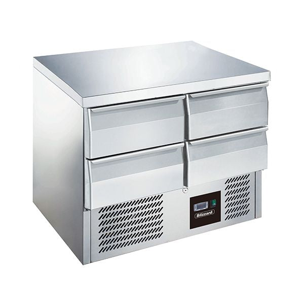 Blizzard 4 Drawer Compact Gastronorm Counter 240L - BCC2-4D Counter Fridges With Drawers Blizzard   