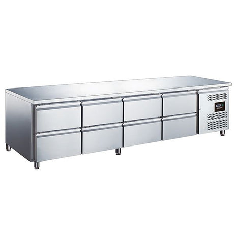 Blizzard 8 Drawer Low Height 650mm Snack Counter 420L - SNC4-DRW Counter Fridges With Drawers Blizzard   