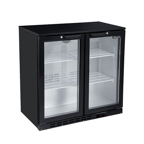 Blizzard Double Door Low Height Bar Bottle Cooler (168 Btl) - LOWBAR2 Double Door Bottle Coolers Blizzard   