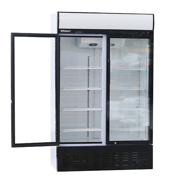Blizzard Double Glass Door Merchandiser 630L - GD630 Upright Double Glass Door Chillers Blizzard   