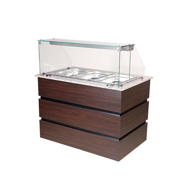 Blizzard Flat Glass Display Counter 3X GN1/1 - BCD1250 Standard Serve Over Counters Blizzard   