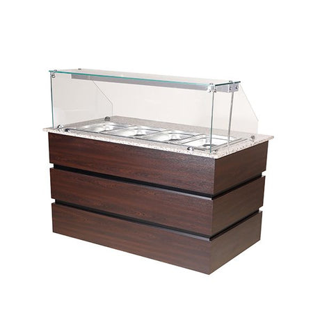 Blizzard Flat Glass Display Counter 4X GN1/1 - BCD1570 Standard Serve Over Counters Blizzard   