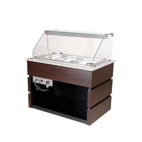 Blizzard Flat Glass Heated Display Counter 3X GN1/1 - BHD1250 Heated Counter Top Displays Blizzard   