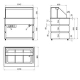 Blizzard Flat Glass Heated Display Counter 3X GN1/1 - BHD1250 Heated Counter Top Displays Blizzard   