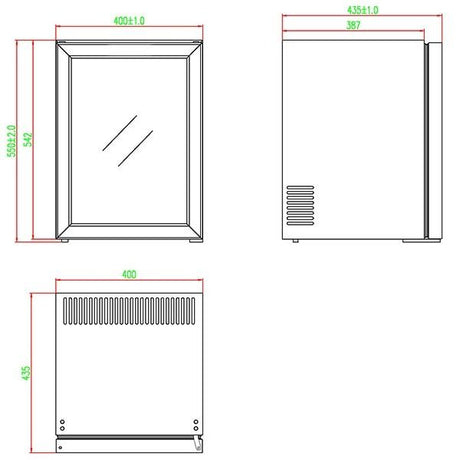 Blizzard Glass Door Mini Bar (24 Bottles) - BMB40G Minibars Blizzard   