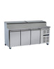 Blizzard Refrigerated 1/1 GN Counter - HBC3EN Pizza Prep Counters - 3 Door Blizzard   