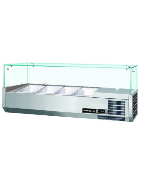 Blizzard Refrigerated Preparation Top for 1/3 Containers - TOP1200CR VRX Topping Units Blizzard   