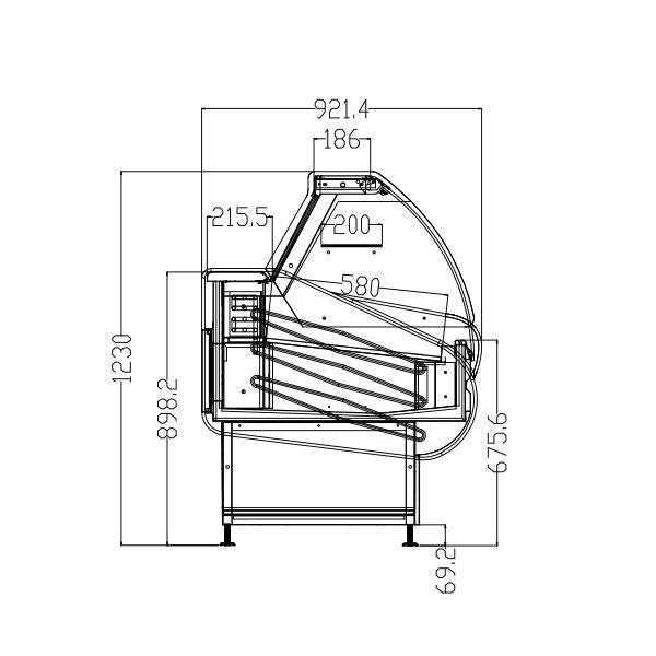 Blizzard Serve Over Counter 1 Door 1340mm Wide - BCG130WH Standard Serve Over Counters Blizzard   