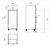 Blizzard Single Glass Door Ventilated GN Refrigerator 650L - BR1SSCR Refrigeration Uprights - Single Door Blizzard   
