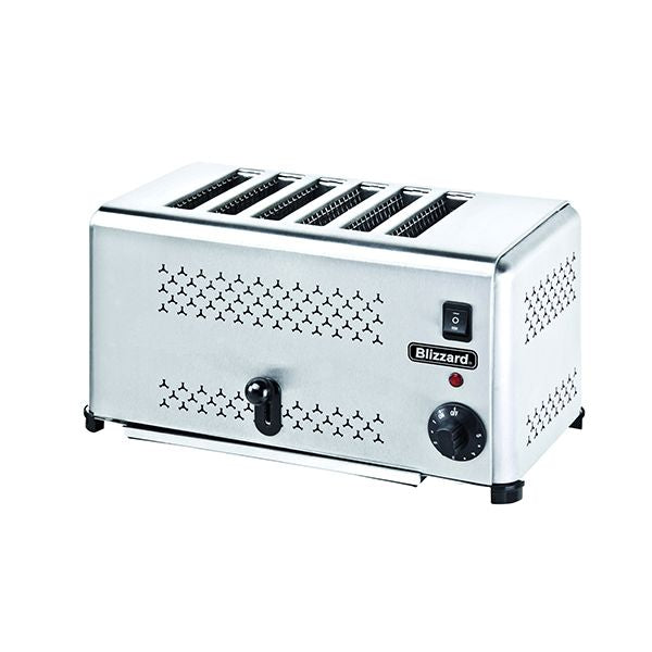 Blizzard Stainless Steel 6 Slot Toaster 2500W - B6ST Toasters Blizzard   