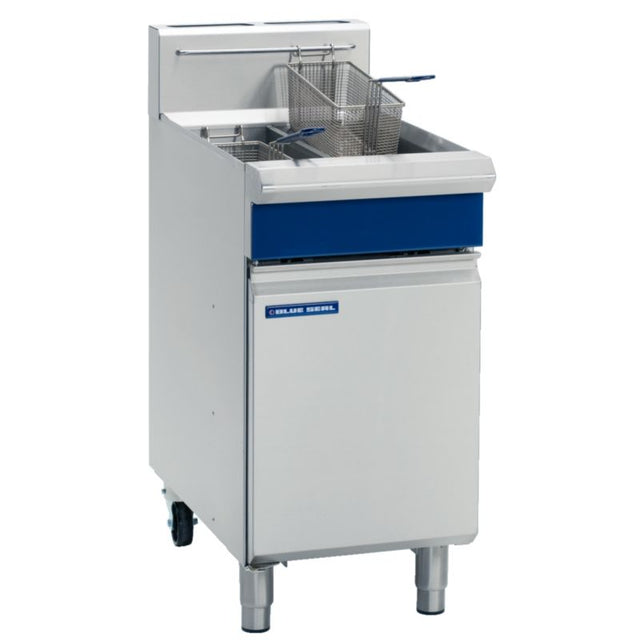 Blue Seal Free Standing Propane Gas Twin Fryer GT46 - J596-P Freestanding Gas Fyers Blue Seal   