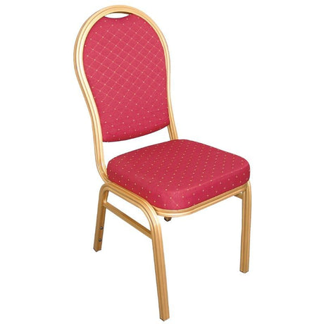 Bolero Aluminium Arched Back Banquet Chairs Red (Pack of 4) - U525 Banquet Chairs Bolero   